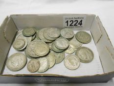 A quantity of assorted pre 1920 and pre 1947 silver coins (approx.