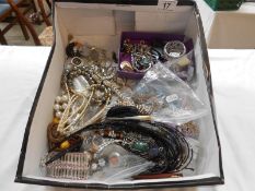 A large quantity of costume jewellery & collectable's including silver items