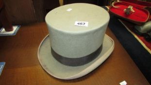 A grey top hat