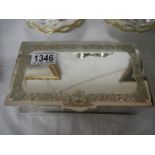 A silver plate cigar box 19cm x 11cm x 5.