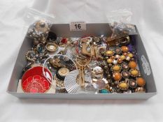 A box of costume jewellery