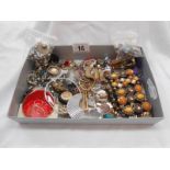 A box of costume jewellery