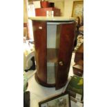 A 19th century French round pot cupboard with marble top