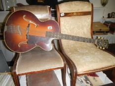 A genuine vintage Hofner President 'Brunette' guitar for restoration