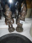 Pair of interesting early 20th century African figures height 27cm