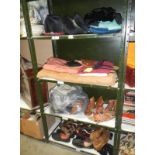 4 shelves of re-enactment accessories including hats, shoes & garments etc.