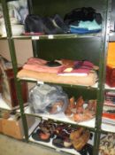 4 shelves of re-enactment accessories including hats, shoes & garments etc.