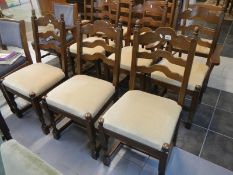 Set of 6 dining chairs including 2 carvers