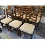 Set of 6 dining chairs including 2 carvers