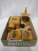A mixed lot of Victorian treen including Mauchlin ware