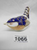 A Royal Crown Derby Wren paperweight