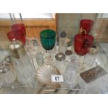 A quantity of glassware including bottles,