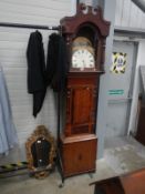 A Victorian 30 hour long case clock, (no weights,