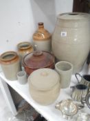 7 stoneware items including McGeorge & Heppenstalls Newark-On-Trent A/F