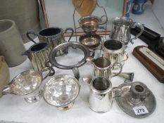 A quantity of silver plated items