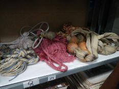 A quantity of good curtain ties etc.