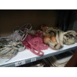 A quantity of good curtain ties etc.