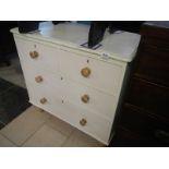 Victorian painted pine chest of drawers