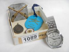 A Lorus wrist watch and other items