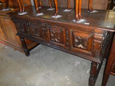 19th century oak sideboard with gothic style front