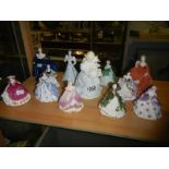 12 Coalport figurines