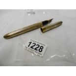 A Shaeffer sterling silver pen with 18ct gold nib