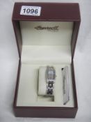 An Ingersol diamond ladies wrist watch in original box and with paperwork
