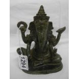 A Chinese bronze Ganesh, The elephant God,