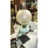 Victorian oil lamp with original shade