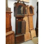 2 Victorian grandfather cases (1 missing its hood