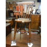 A childs country style Windsor high chair