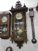 A good long Victorian wall clock