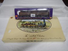 A Bachman Dewitt Clinton HO scale model engine set (missing power) and a boxed premier series