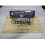 A Bachman Dewitt Clinton HO scale model engine set (missing power) and a boxed premier series