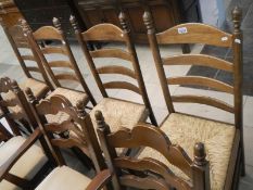 Set of 4 ladder back chairs