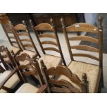 Set of 4 ladder back chairs