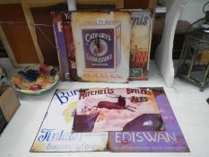 A quantity of reproduction advertising signs