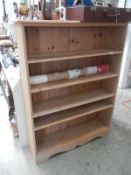 A pine bookcase