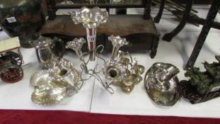 Quantity of silver plate including. epergne etc.