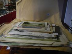 Large portfolio of approximately 50 various watercolours