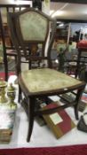 19th century inlaid ladies boudoir chair