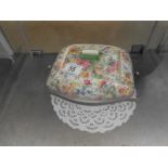 A floral biscuit barrel