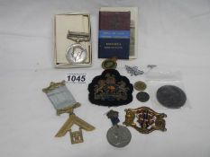 A mixed lot including 1946-48 Palestine medal,