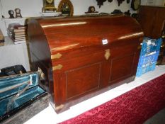 A mahogany domed chest
