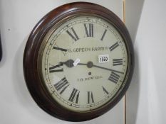 A Victorian circular wall clock by Gordon Farres,