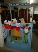 A 3 little pigs puppet string theatre