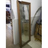 Large rectangled oak framed mirror