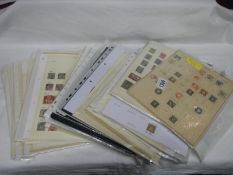 A collection of sheets of stamps including early Austria, Switzerland,