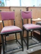 A pair of 19th century ebony chairs