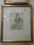A Henri Matisse lithograph of a veiled lady c1930 signed in pencil Matisse